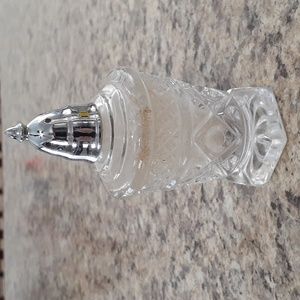 Vintage round glass pepper shaker